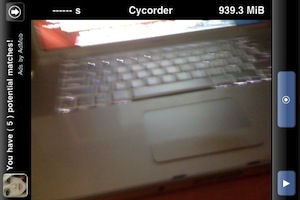 Cycorder screen